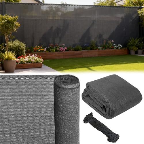 BB Sport Sichtschutz 1m x 20m Grey Zaunblende 150 g/m² Schattiernetz Tennisblende inkl. Nylonkordel UV-resistent reißfest windfest 7 Jahre Garantie auf Material*