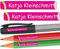 INDIGOS UG - Namensaufkleber Kinder Schule - 49x7 mm - personalisierbar - 067 - Rogenbogen - 88 Sticker - Namensschilder personalisiert - Aufkleber selbst gestalten - Stifte, KITA, Federmappe