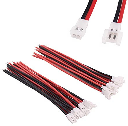 OliYin 10pairs 1S 2 Pin Molex 51005 51006 2.0mm pitch Losi Micro Model Battery connector 22awg Heatproof Silicone Cable 10cm for RC Helicopter QAV Multicopter