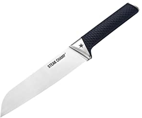 Steak Champ Kochmesser Kitchen Pro, 19 cm: Scharfes Allzweckmesser, aus hochwertigem Klingenstahl, handgeschärft, mit Anti-Rutsch-Griff