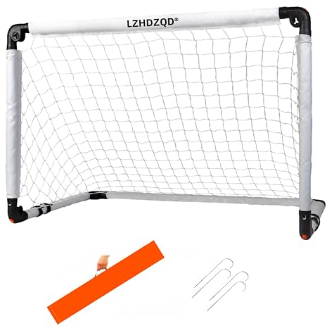 LZHDZQD Football Goal, Goal Posts For Kids, Toddler football goal, Kids Football Goals for the Garden/Indoor/Outdoors (90x60 white goal)