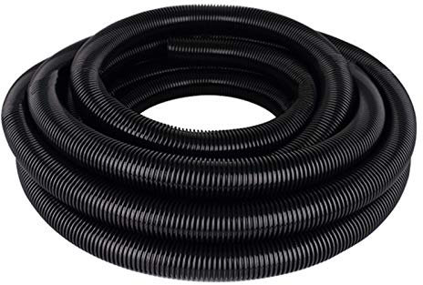 Tuyau de Piscine 25 mm Noir - Tuyau d'Aspiration, de Pompe et d'Arrosage Flexible (1 m)
