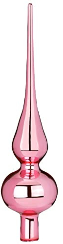 Inge-glas Christbaumspitze 26cm | Weihnachtsbaumspitze aus Glas | Hochwertige Spitze für den Weihnachtsbaum Weihnachten (Lotus Glanz | Berry Kiss)