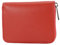 modamoda de P04 Portefeuille pour femme, en cuir véritable, court, style italien, cerise, Small