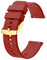 BISONSTRAP Uhrenarmband 18mm, Silikon Uhrenarmbänder mit Schnellverschluss für Männer Frauen (Wein Rot, Gold Schnalle)