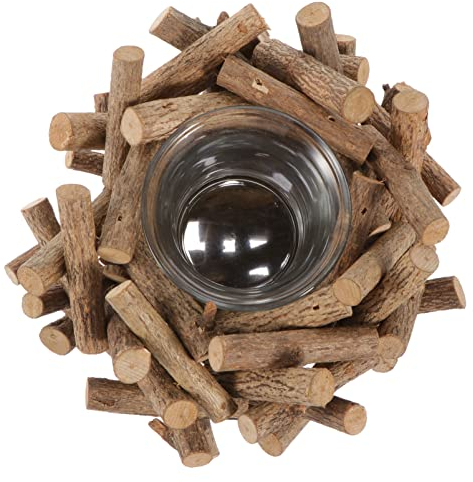 Osterkranz Ostergesteck Holz Kerzenhalter Teelichthalter Adventsgesteck Adventskranz Vintage MKerzenständer Osterdeko Windlichthalter Hochzeitsdeko Wohnzimmer Tischdeko Ostern Deko Kranz