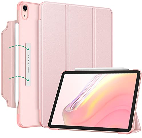 Fintie Funda SlimShell para iPad Air 11 Pulgadas 2025(M3)/2024(M2), Funda iPad Air 5ª Gen(2022)/4ª Gen(2020) 10.9 - Cierre magnético, Ligera de pie con Cubierta Trasera esmerilada-Oro Rosa