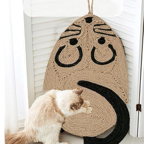 SIQITECHUK Cat Scratching Mat Sisal Scratch Pad Cat Scratch Carpet Hanging Cat Claw Protector Sofa Protect Pads Cat Anti-Scratch Mat Door Guard Cat Scratcher Rug for Cat Grinding Claws Indoor