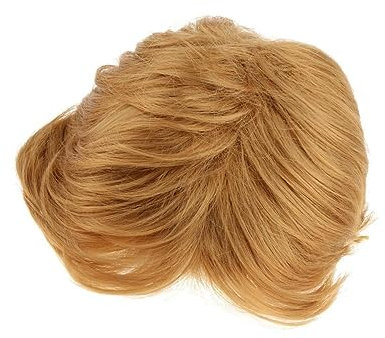 kawehiop Modische kurze goldene Perücke, synthetische blonde Cosplay Perücke, Kostüm Requisite, Typ 1, 1 Stück
