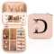 FIDWALL Joyero Viaje, Joyero con Monograma, Joyero Pequeño, Pequeño Joyero de Viaje con Espejo, Regalo de Cumpleaños para Mujer, BáSico de Viaje, Ideal para El Cumpleaños de la Madre(D)