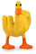 ds. distinctive style Mittelfinger Ente Scherzgeschenke Duck You Figur 14 cm Statue Lustige Schreibtischdekoration Handyhalter aus Kunstharz