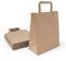 Inoverse 250 Stück Papiertragetaschen, Geschenktüten, 22+10x28 cm Papiertüten mit Henkel, Braun Kraftpapier Tüten, Papier Tragetasche, Papiertaschen, Papiertüten Klein
