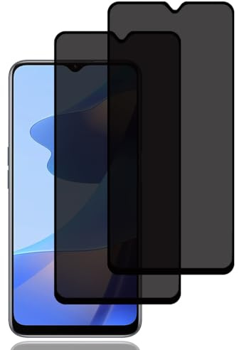 Protector Pantalla Privacidad para Oppo A16/Oppo A16s/Oppo A54s [2 Piezas] | Cristal Vidrio Templado Antiespia,Protector Pantalla,Dureza 9H,Sin Burbujas,Anti-Rasguños,Anti-Espía Protector Pantalla