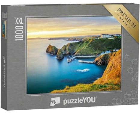 Puzzle 1000 Teile XXL „Sonnenuntergang mit Blick auf Mullion Cove, Cornwall“ – aus der Puzzle-Kollektion Cornwall