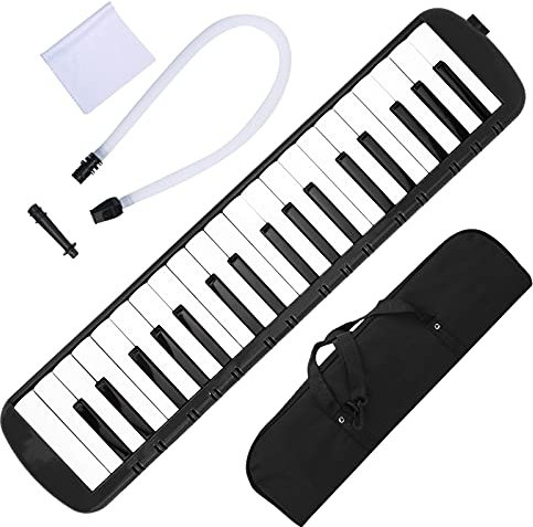 Melodica, Melodica 37 Tasten Keyboard Blasmusikinstrument für Anfänger, Professionelle Ausbildung (BLACK