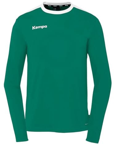 Kempa Unisex Emotion 27 Langarmshirt Sweatshirt, Lagune/Weiß, 164 EU