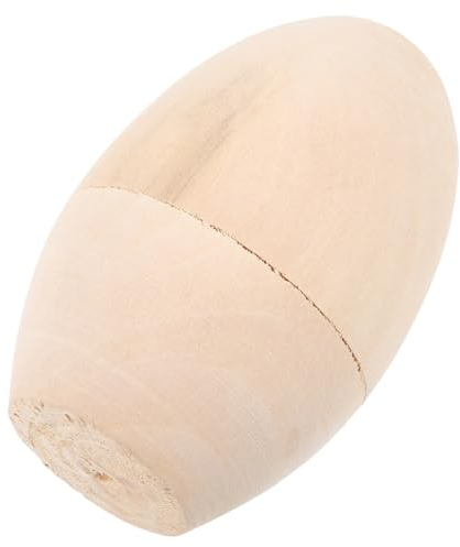 Luxshiny Holz-Ostereier Zum Bemalen Glatte Holzeier Zum Basteln Leere Befüllbare Eier Leere Holzeier Süßigkeiten-Geschenkbox Für Heimwerker Kekse Partygeschenke