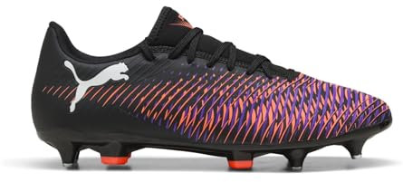 PUMA Unisex Future 8 Play MXSG Soccer Shoe, Black White-Glowing RED, 11.5 UK