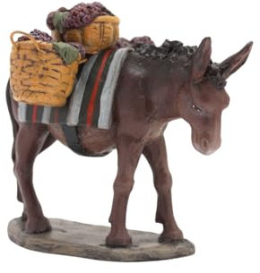 La Vendimia Borrico mit Korb | Krippenfiguren | Serie 11 cm | entworfen von José Luis Mayo | Weihnachtsdekoration | Geburt