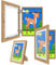 NIHESIM 2 Pack A4 Kids Picture Frame Artwork Display for Wall, Children Drawings Art Storage Box, Painting Certificate Holder, Changeable Magnetic Front Open, Free Stand, Vertical & Horizontal