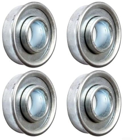 4 rodamientos de rueda para tractores de césped, rodamientos de rueda para cortacésped, rodamientos de acero de 12,7 mm x 28,6 mm, apto para cortacésped, tractor