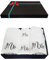 RUBBER BOND Mr and Mrs Handtücher Set mit Geschenkbox – 4er-Pack Bade- und Handtücher für Paare – Hotel, Spa & Badezimmer Baumwollhandtücher für die Paare (schwarze Stickerei Weihnachtsverpackung)