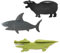 Lesezeichen Personalisiert Animal Bookmark Krokodil, Nilpferd, Hai 3 Stück 3D Cartoon Lesezeichen für Kinder und Erwachsene