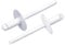 sourcing map 100Pcs 3/16x3/8 Large Flange Head Blind Rivets, Zinc-Plated Carbon Steel Grip and Mandrel Cap Blind Rivets, White