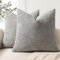 ZWJD Kissenbezug 40x40 2er Set Chenille Kissenbezüge Sofakissen Kissenhüllen Hell Grau Dekokissen Weiche Sofakissenbezug für Couch, Bett und Wohnzimmer Heimdekoration Luxus Zierkissenbezüge