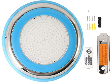 Pilipane LED RVB 18W LED LETURE IP68 Télécommande sans Fil étanche sans Fil Lampe sous-Marine AC12V monté pour Les piscines inoxydables en Acier Inoxydable PC 300 mm