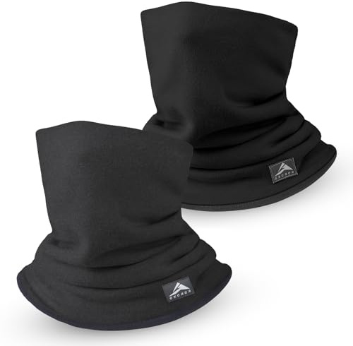 GXCROR Winter Schlauchschal, Wendbarer Fleece Halsschlauch, Winddichte Gesichtsmaske, Warmer Halswärmer für Herren & Damen