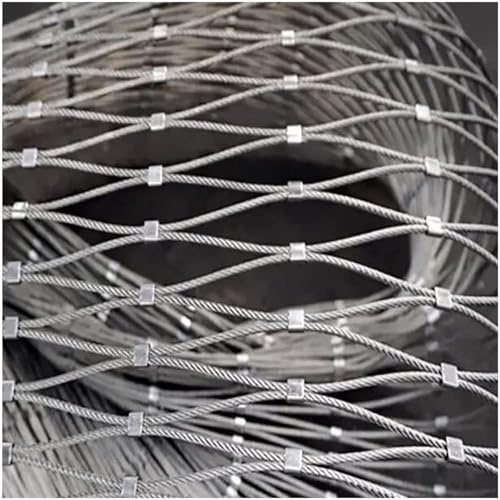 Edelstahlseil-Drahtgeflecht, Edelstahl-Seil-Maschendraht 15cm durchlöchern mehrfache Größen for Zoo-Balkon-Treppe(1x3m)