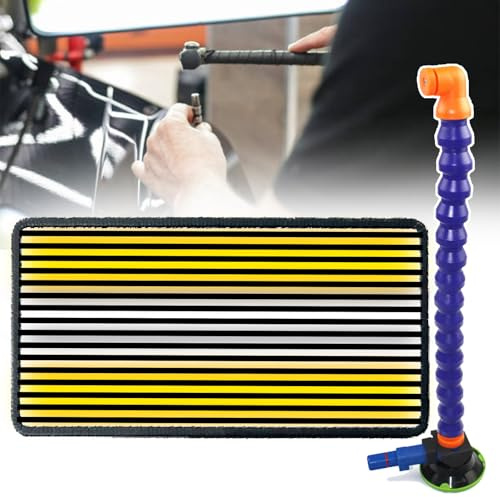agreilduite LED-PDR-Ausbeullampe, Werkzeug Zur Lackschadenfreien Ausbeultechnik, 3-Streifen-Leiterplatte – 6 Farbkombinationen, Ausbeulwerkzeug, LED-Licht, Helligkeit Einstellbar, 37,8 × 19,8 cm