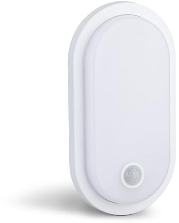 SEBSON LED Außenleuchte mit Bewegungsmelder und Dauerlicht, dimmbar | 3 Lichtfarben 3000K/4000K/6500K, Wandleuchte 18W IP65, PIR Sensor 9m/ 140°