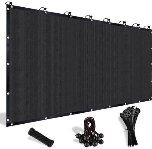 Shade&Beyond Filet d’ombrage 3x5m PEHD 160g/m², Protection Solaire UV 90% | toile d’ombrage extérieure respirante avec œillets, voile d’ombrage pour jardin, pergola, terrasse, piscine et serre, noir