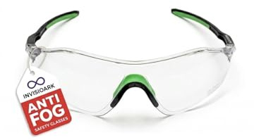 Invisioark Safety Glasses EN166FT, UV400, UKCA Certified, Anti-Fog, Anti-Scratch, Ultralight 22g, EN16321, GB14866