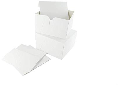 10 x 10 x 6 Deep White G Style Cake Box with Removable Lid (Pack of 25)