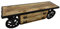 TV Lowboard Sideboard mit Rädern - Fernsehtisch im Industrial Design aus hochwertigem Mangoholz mit Metall Rahmen, Zwei Schubladen zum Verstauen von Technik - Maße (B/T/H) 167/47 / 45 cm