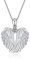 Guardian Angel Wings Halskette Sterling Silber Anh?nger mit Sparkle Cubic Zirconia Schmuck f¨¹r Frauen M?dchen Geburtstag Geschenk Birhstone April