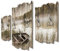 Kreative Feder 3-teilige Designer Wandgarderobe Altes Boot - Flurgarderobe Wandpaneele Größe 95x60cm aus MDF (Altes Boot)