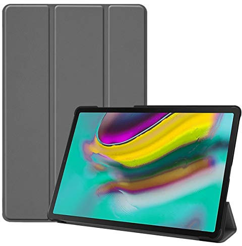 SATURCASE Samsung Galaxy Tab S5e 10.5 Hülle, PU Leder Folio Standfunktion Schützend Schutzhülle Tablet Tasche Hülle mit Auto Sleep/Wake Funktion für Samsung Galaxy Tab S5e 10.5 SM-T720 T725 (Grau)