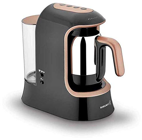 Korkmaz - Caffettiera elettrica, 700 W, 4 tazze, colore: oro rosa