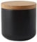 Food Storage Canister, Ceramic Food Storage Jar Airtight with Sealed Bamboo Lid, Kitchen Food Storage Jar Container Caddy for Tea Sugar Coffee Bean Nuts Spice (Black 8.79 oz/260ml)