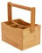 OSCO Bamboo Mobile Caddy | 4 Compartments | Stationery Organiser | Arts and Crafts Storage | Cutlery and Condiment Holder | Kitchen Utensil | H26 x W21.5 x D15.3 cm |