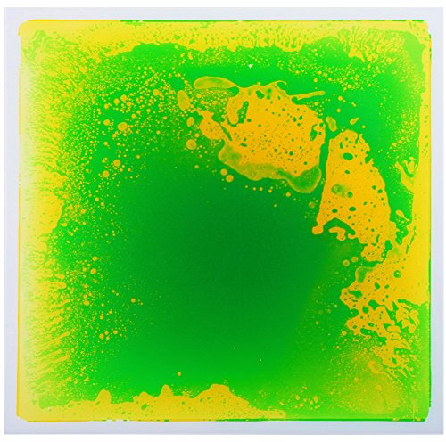 Art3d 1-Pack Fancy Floor Tile for Kids Room Liquid Encased Floor Tile Home Decor, 12 x 12 Green Yellow