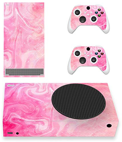 playvital Psychedelic Pink Custom Vinyl Skins for Xbox Series S, Wrap Decal Cover Stickers for Xbox Series S Console Controller