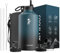 Coolflask 128 oz Gallon Water Bottle Insulated with Straw&3 Lids, Water Jug Large Stainless Steel Metal Vacuum Wide Mouth for Sports, Gym or Office, Non-BPA Keep Cold 48H Hot 24H, Samurai Cyan