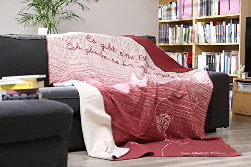 KOLTER Vegane Wohndecke Biodecke Kuscheldecke Der Kleine Prinz Blume