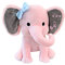 Personalisierte Geschenke Baby Elefant Junge Kuscheltier Mädchen Plüsch Geschenkidee zur Geburt & Taufe personalisiert mit Namen Geburtsdaten Taufspruch (Rosa)