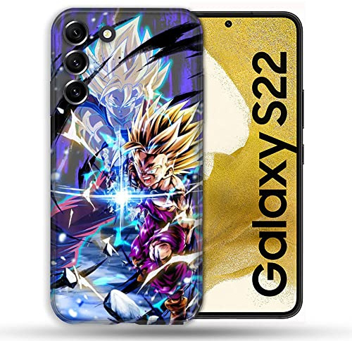 Cokitec Schutzhülle für Samsung Galaxy S22 Manga Dragon Ball Sangohan Duo Glänzend Mehrfarbig TPU Stoßdämpfend Rückseite